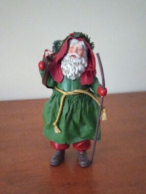 Vintage Clothtique Possible Dreams Santa Figurine with Staff 1990